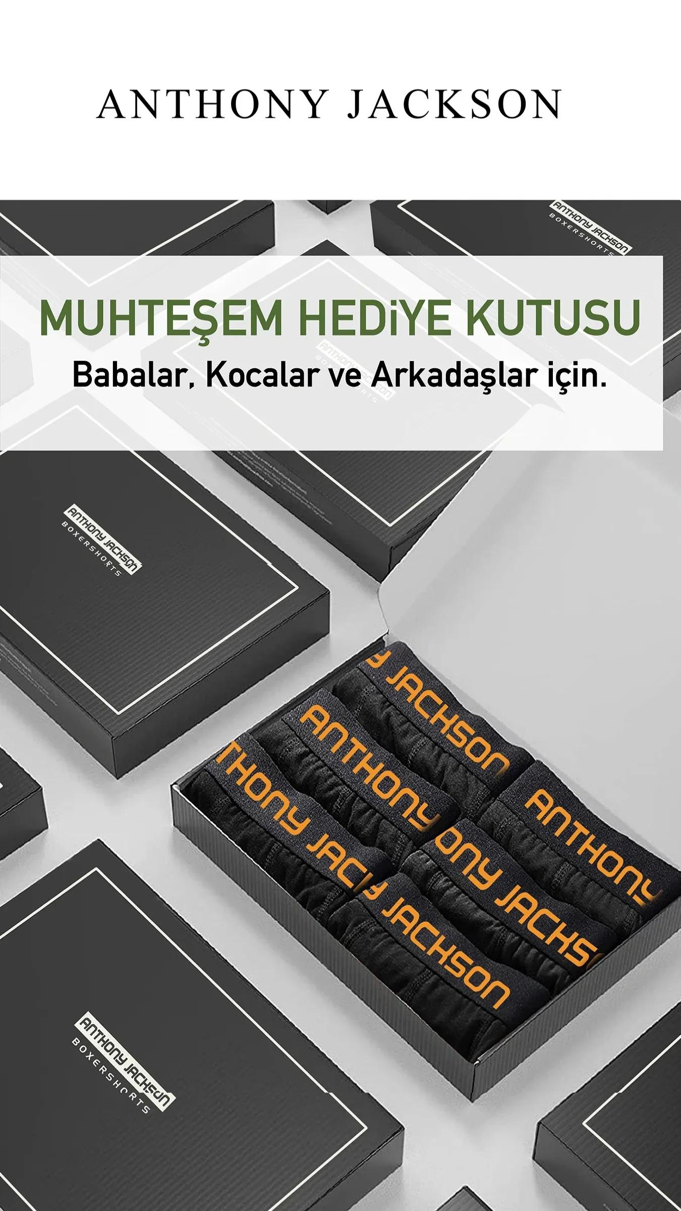 Likralı 6'lı Kutu Premium Erkek Boxer Color Collection — ANTHONY JACKSON