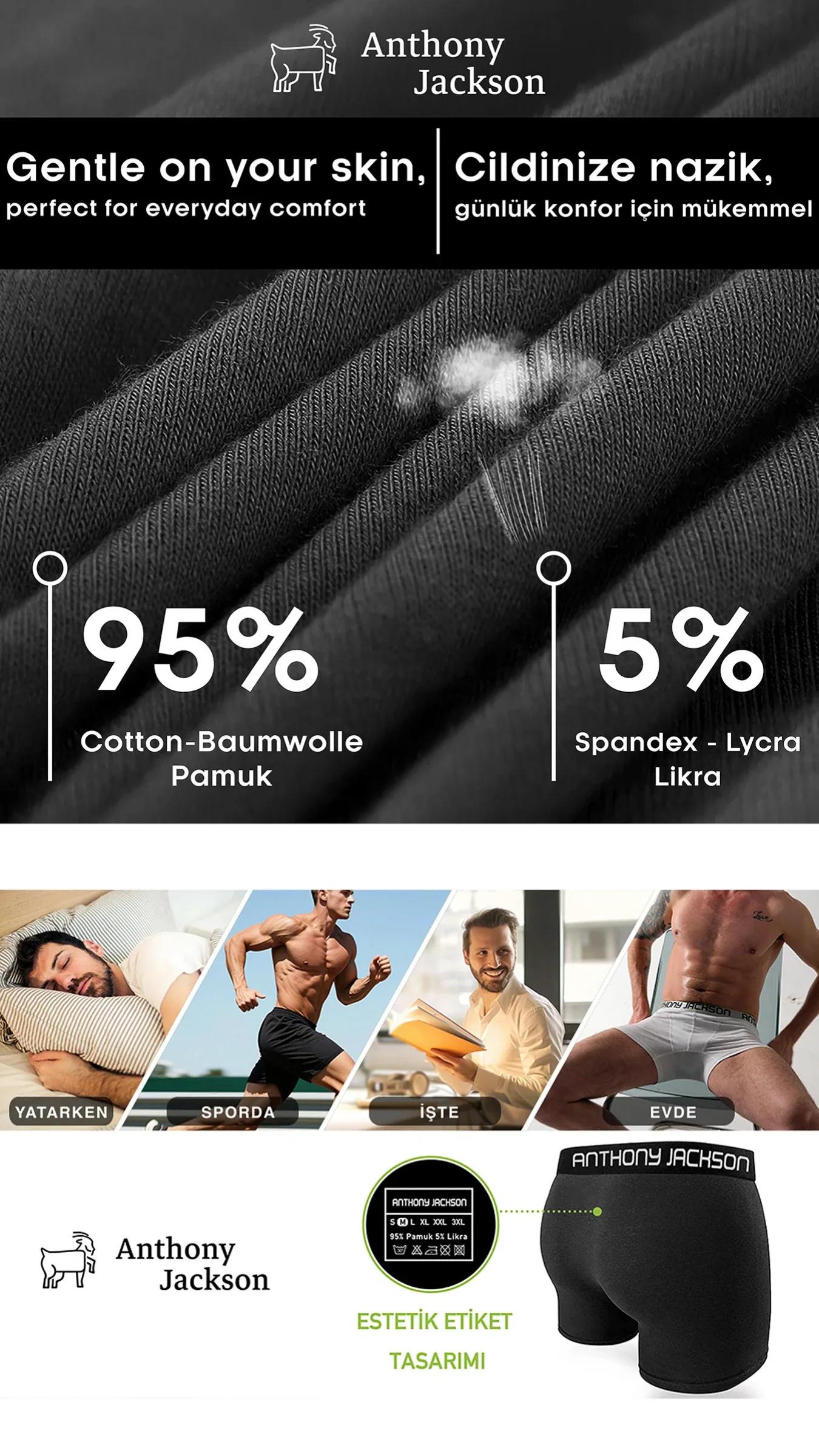 Likralı 3'lü Kutu Premium Erkek Boxer Özel Koleksiyon