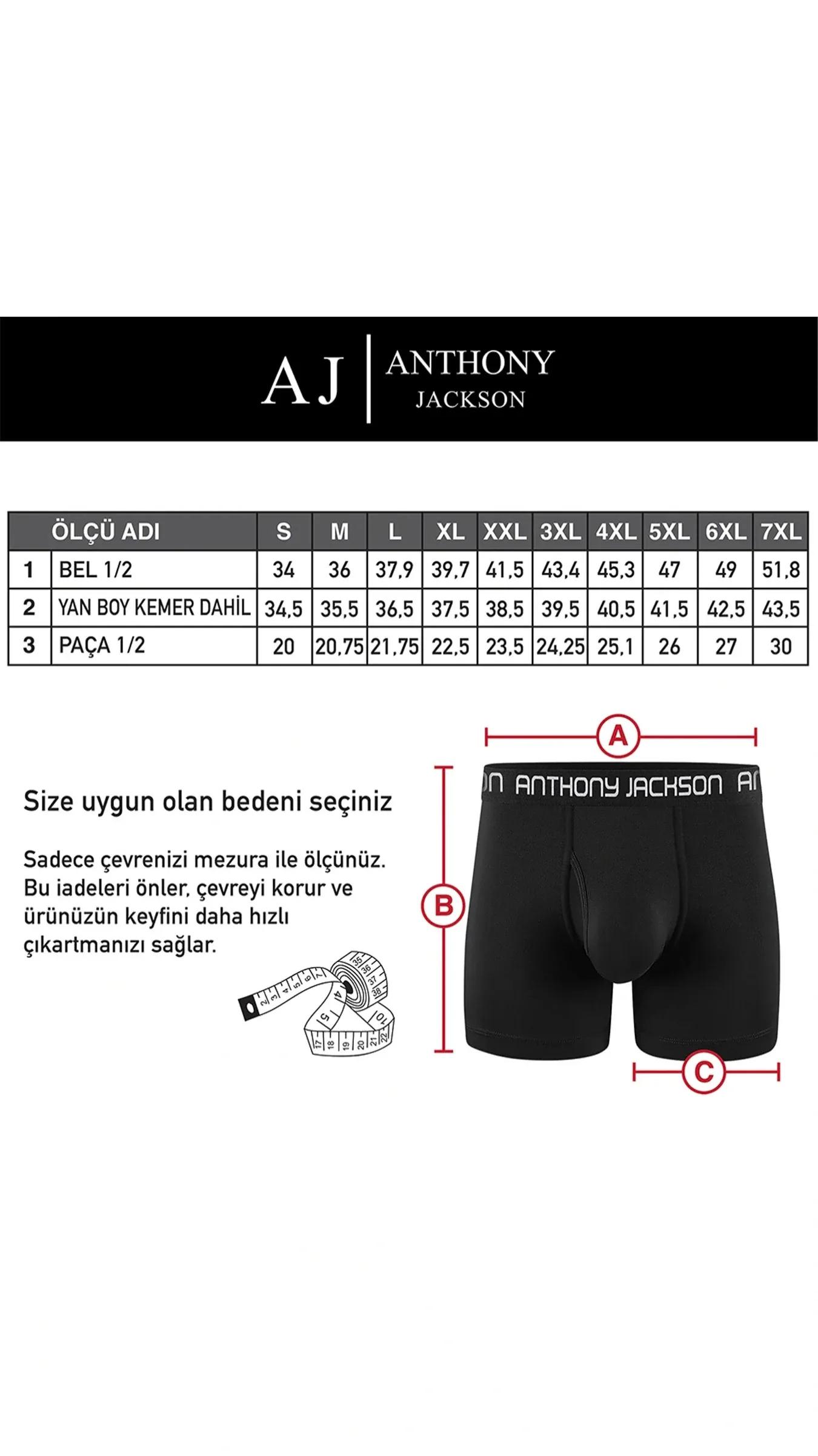 Likralı 5'li Kutu Premium Uzun Paçalı Erkek Boxer ShadowLine