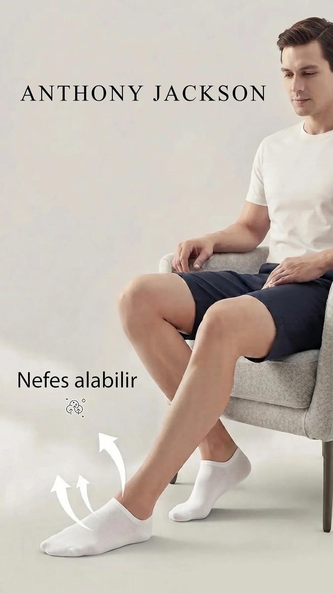 10 Çift Kutulu BAMBU Premium Bay-Bayan Patik Çorap - Bilek Boy Kısa Spor Koşu ve Yürüyüş Çorabı JESUS