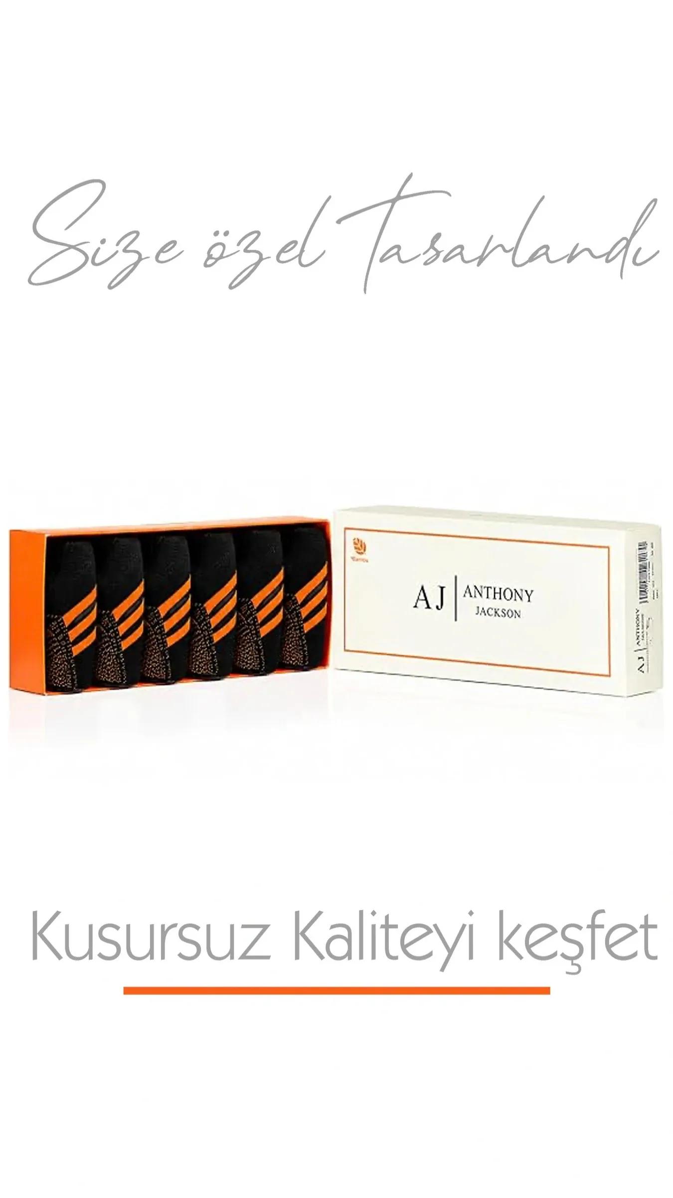 6 Çift Kutulu Bambu Premium Bay - Bayan Spor Desenli Dikişsiz Spor Koşu ve Yürüyüş Çorabı Fabian