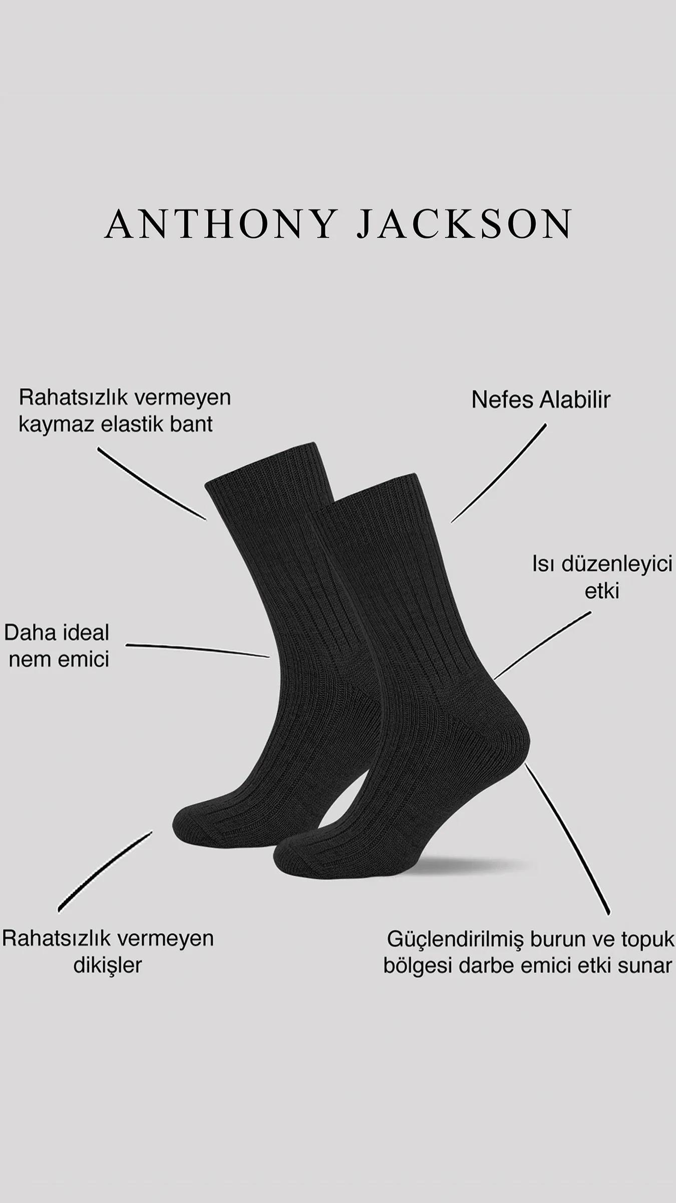 Doğal Pamuktan Üretilmiş 4'lü Kutu Dikişsiz Ribana Örgü Bio Naturel Kadın ve Erkek Çorap NaturWalk