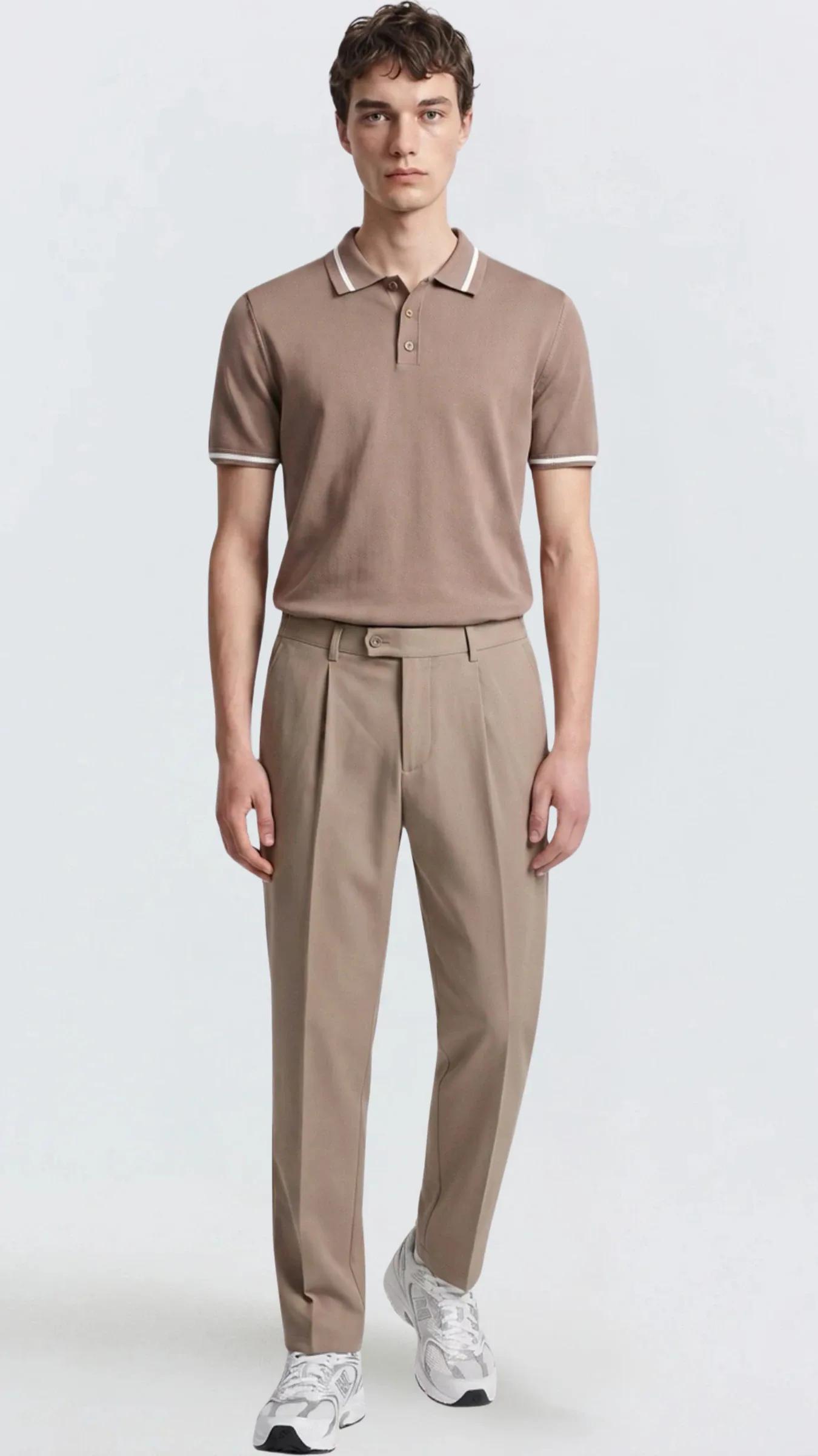 Premium Erkek Triko Polo Tişört Alberto