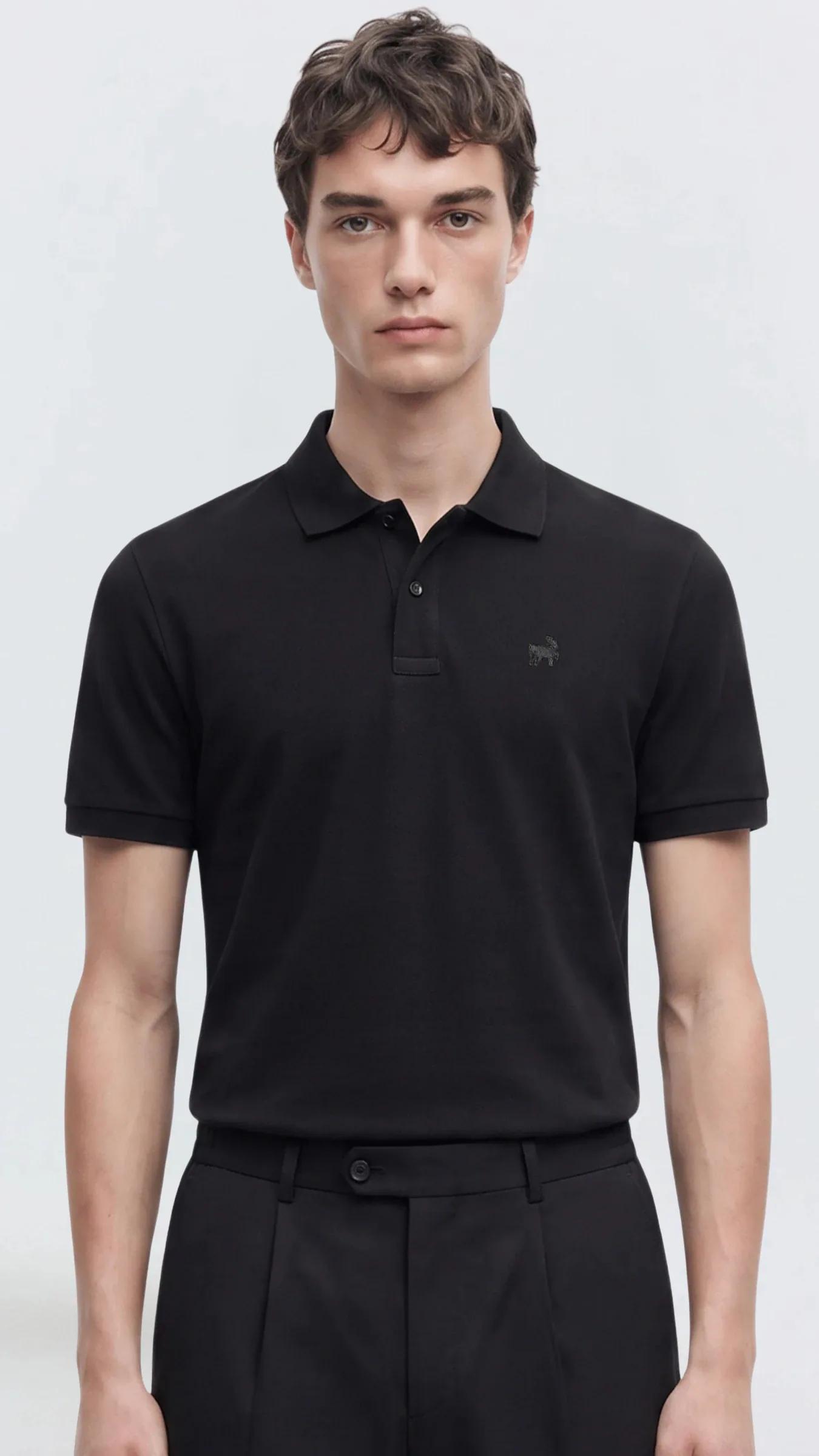 Premium Erkek Polo Yaka Tişört Giorgio - Siyah