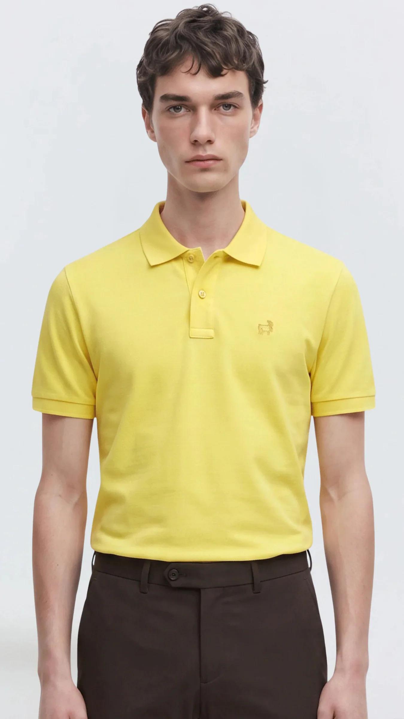 Premium Erkek Polo Yaka Tişört Giorgio - Sarı
