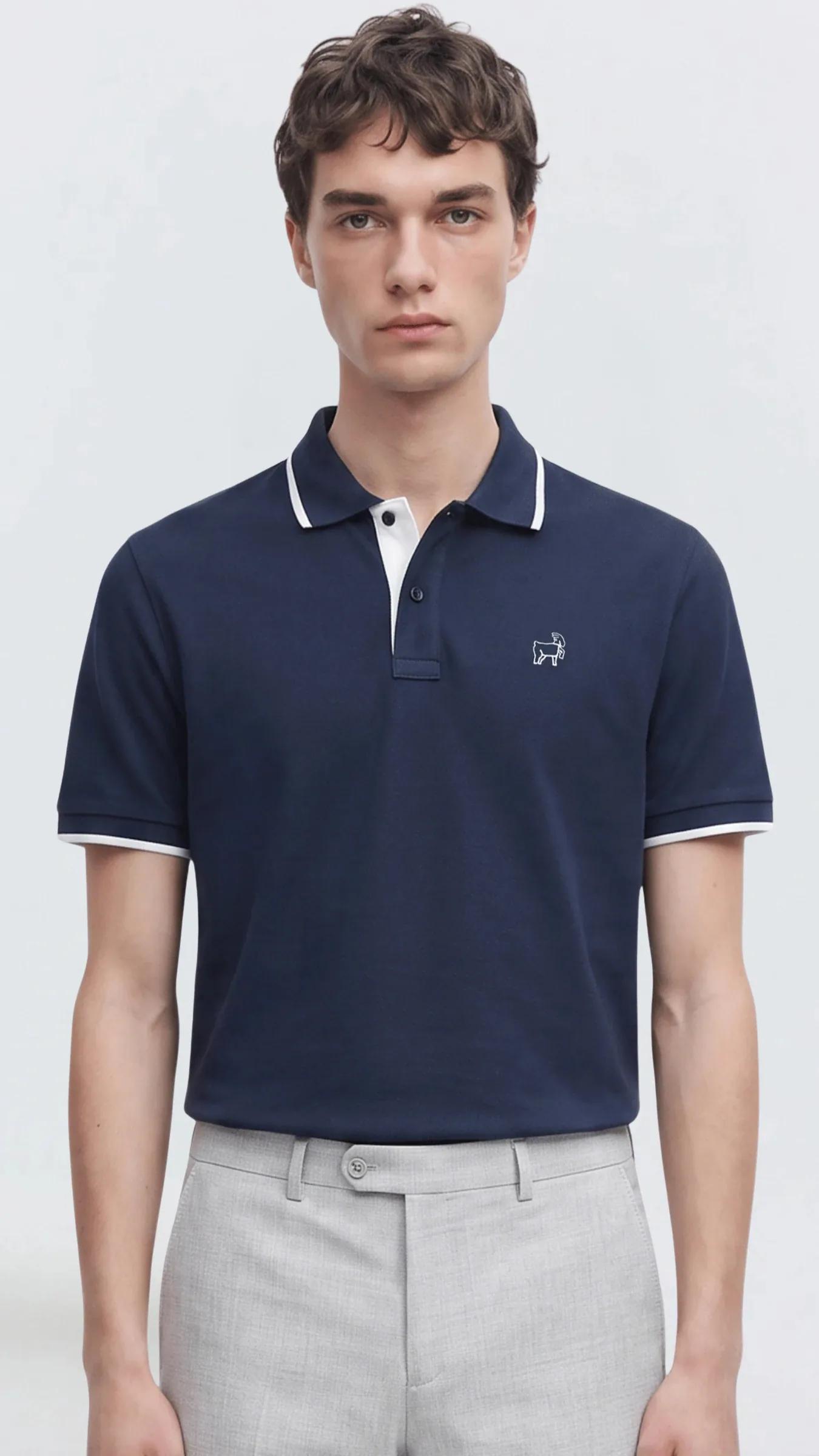 Premium Erkek Polo Yaka Tişört Morelli - Lacivert