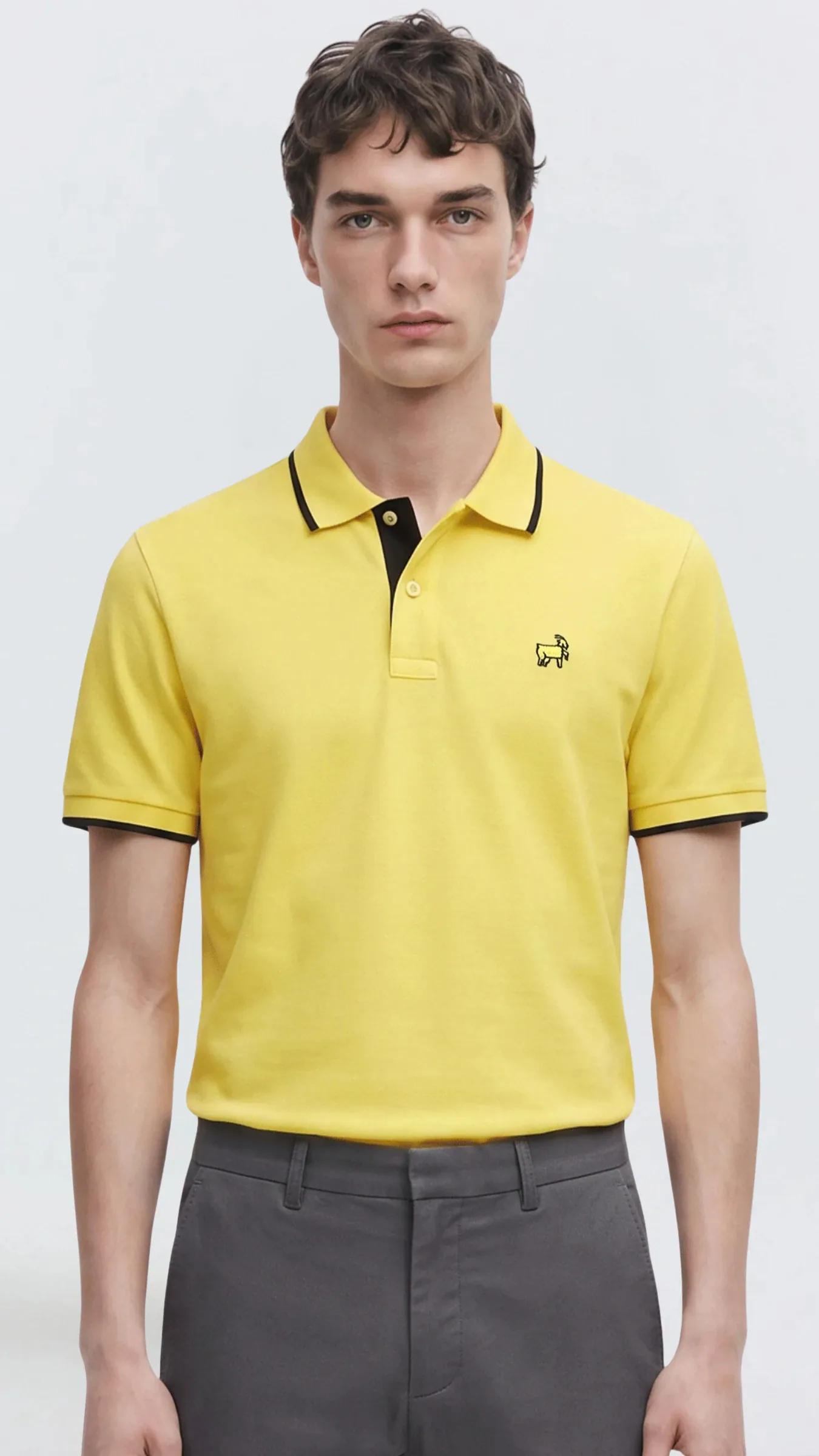 Premium Erkek Polo Yaka Tişört Morelli - Sarı