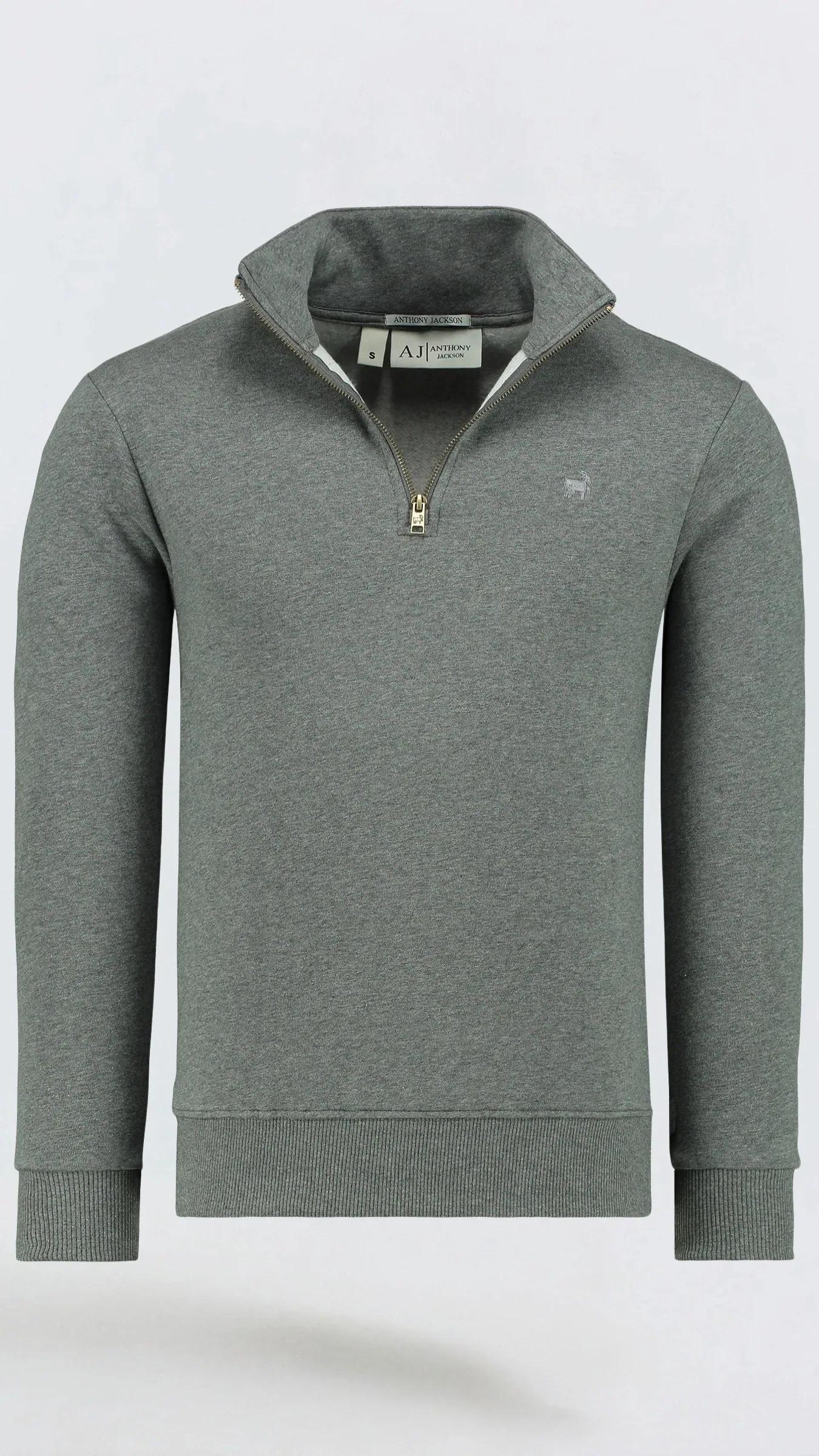 Premium Erkek Yarım Yaka Fermuarlı Sweatshirt Emilio