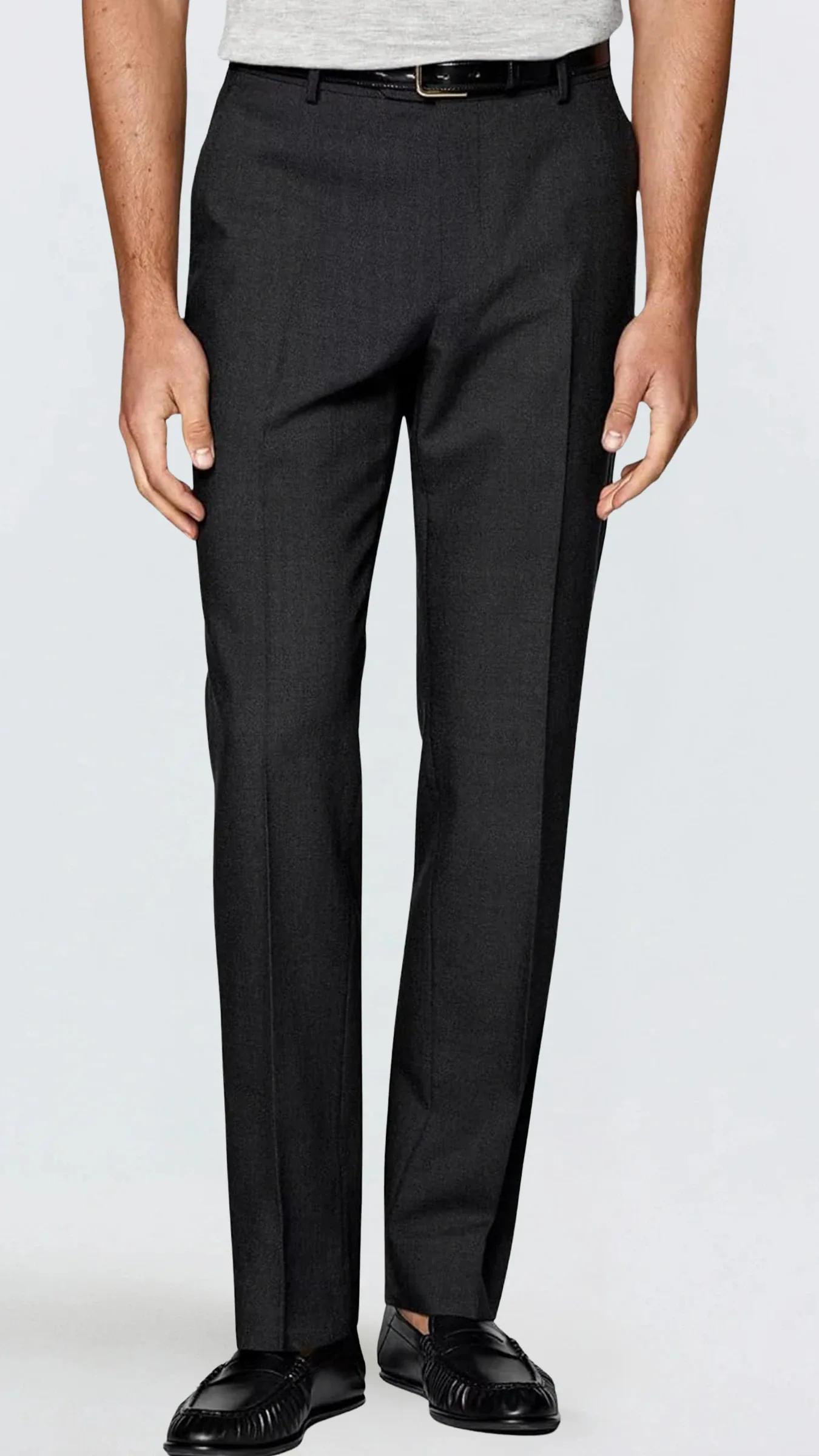 Premium Modern Fit Klasik Erkek Kumaş Pantolon Bellagio - Antrasit