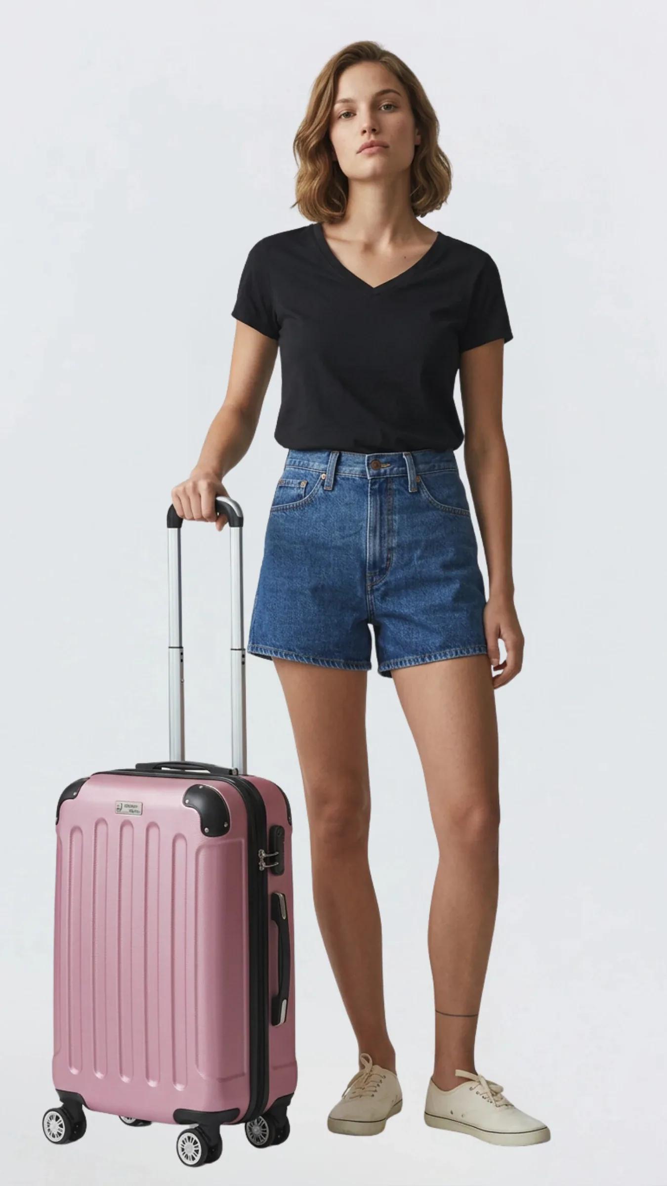 Premium Unisex Ultra Hafif ABS Valiz TRION - Pembe