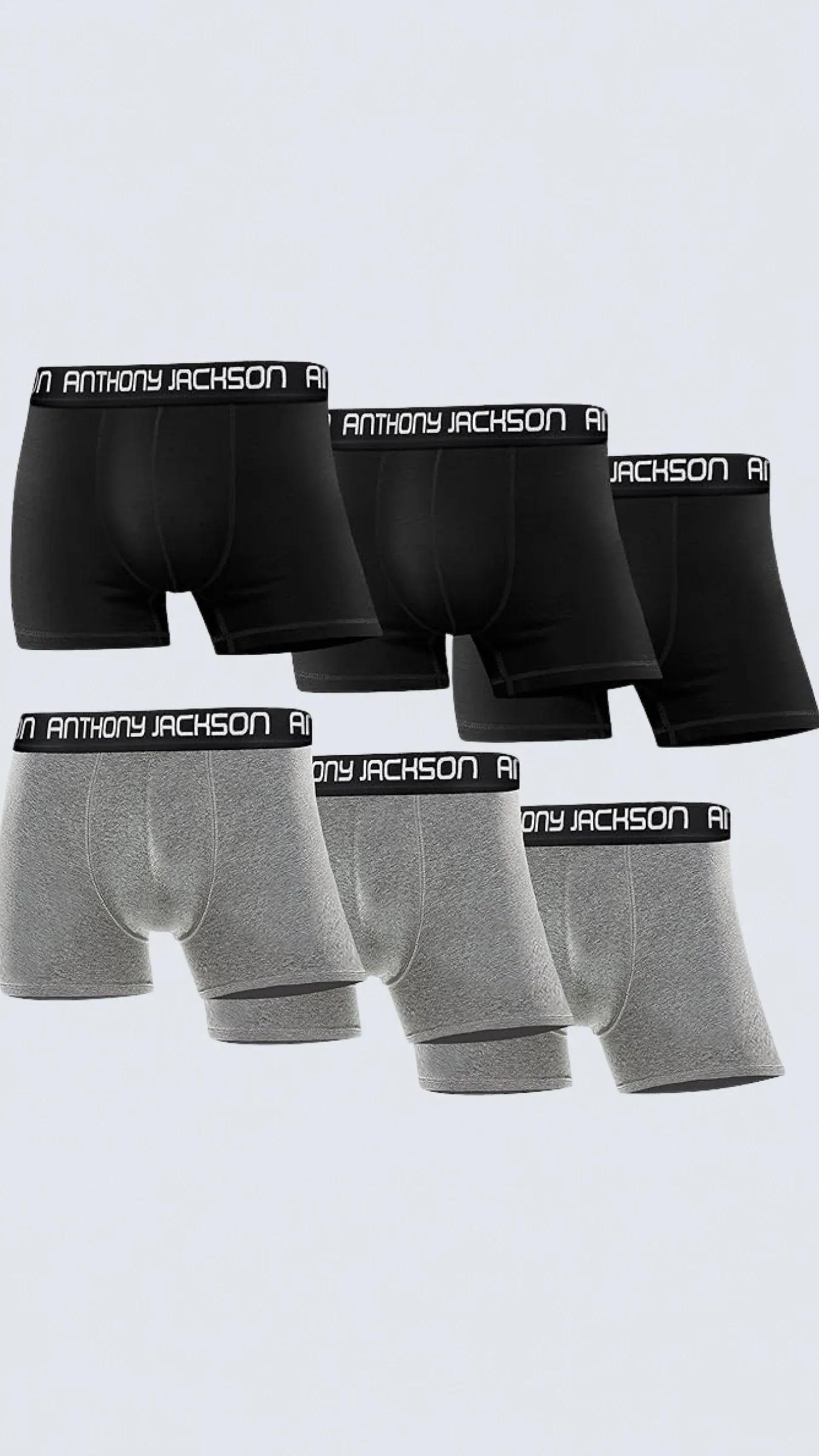 6'lı Kutu Premium Likralı Erkek Boxer Collection - SİYAH-GRİ-BEYAZ