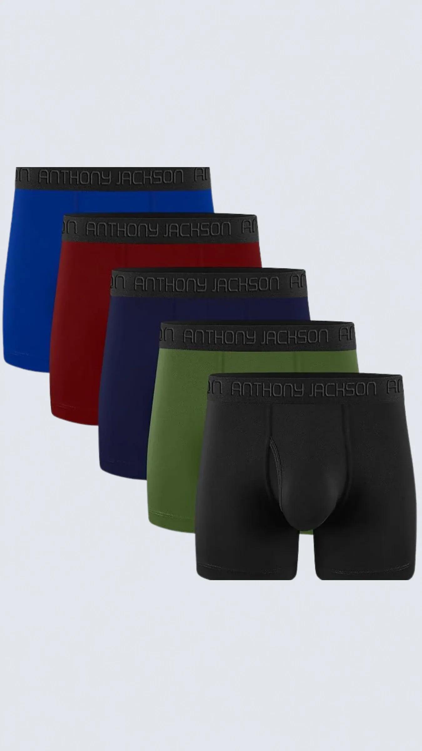 Likralı 5'li Kutu Premium Uzun Paçalı Erkek Boxer ShadowLine - AJ-350 C