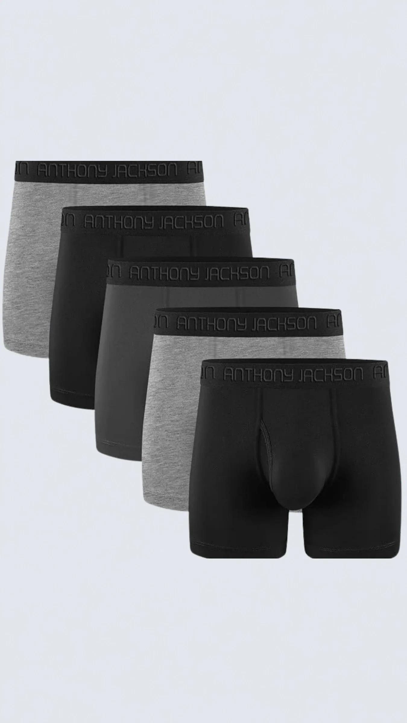 Likralı 5'li Kutu Premium Uzun Paçalı Erkek Boxer ShadowLine - AJ-350 D
