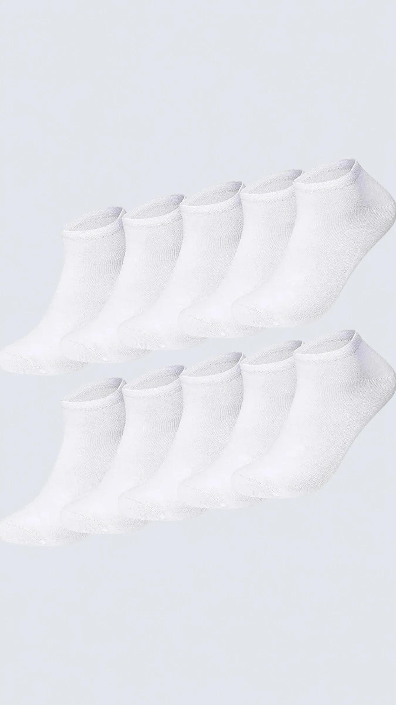 10'lu Kutu BAMBU Premium Dikişsiz Bay - Bayan Sneaker Çorap - SANTANA
