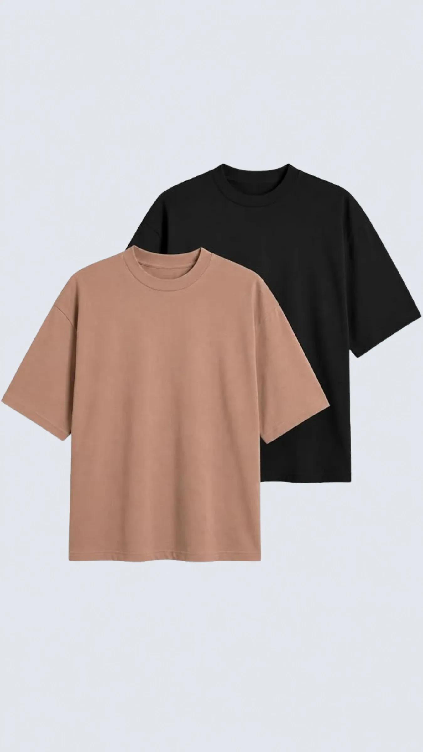 2’li Kutu Premium Erkek Oversize Tişört Alessandro - AJ-306 C