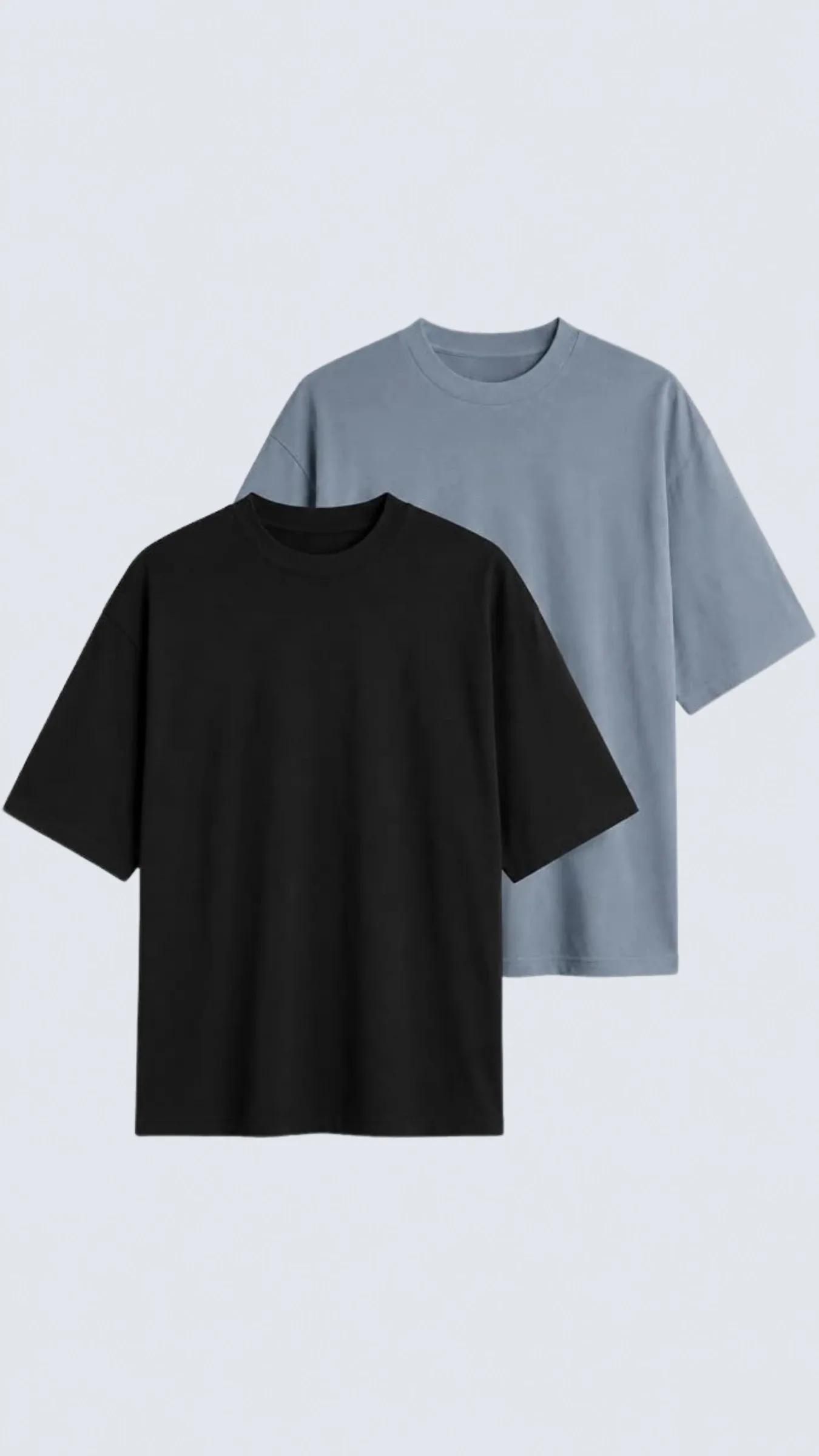 2’li Kutu Premium Erkek Oversize Tişört Alessandro - AJ-306 D