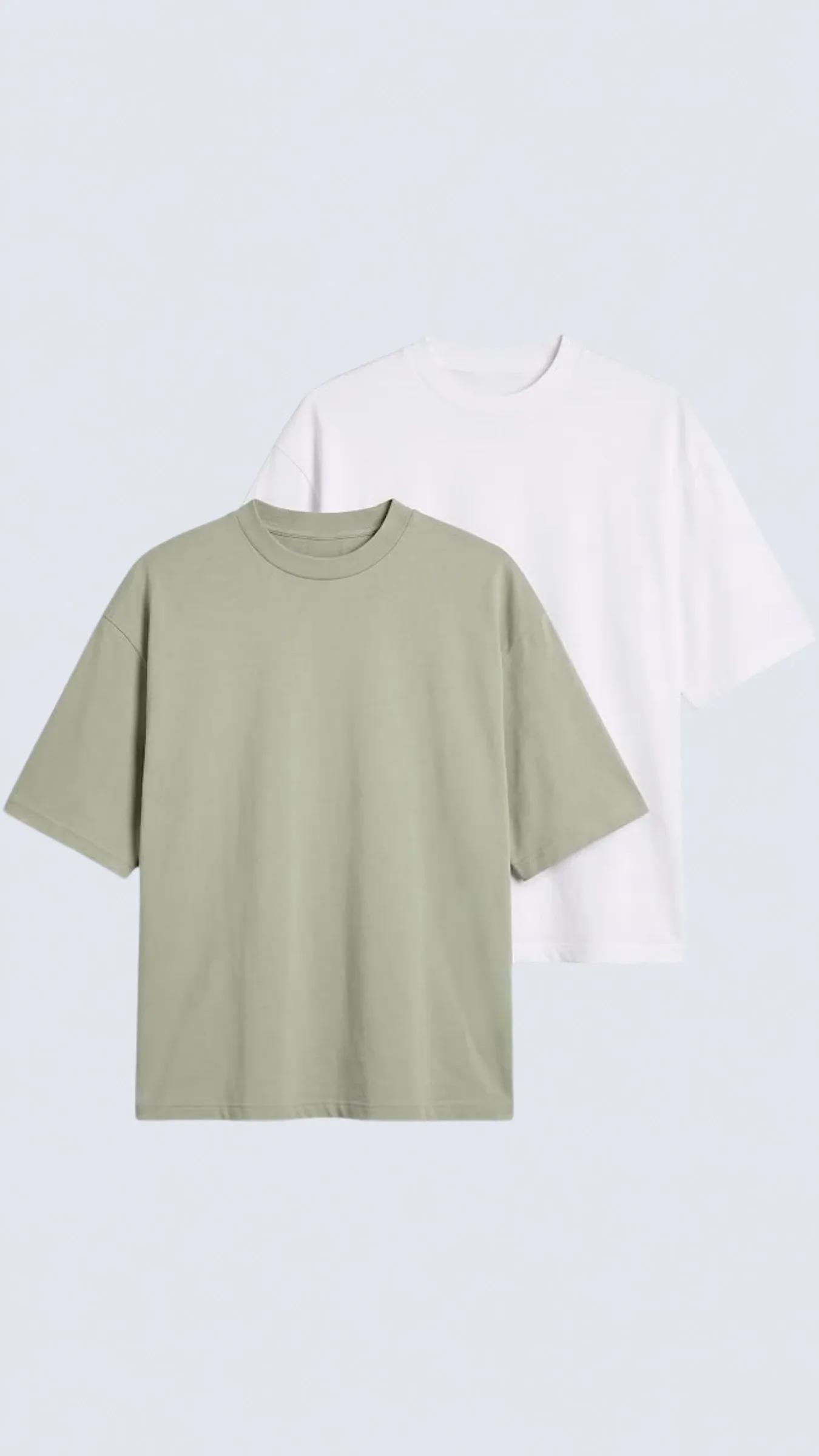2’li Kutu Premium Erkek Oversize Tişört Alessandro - AJ-306 E