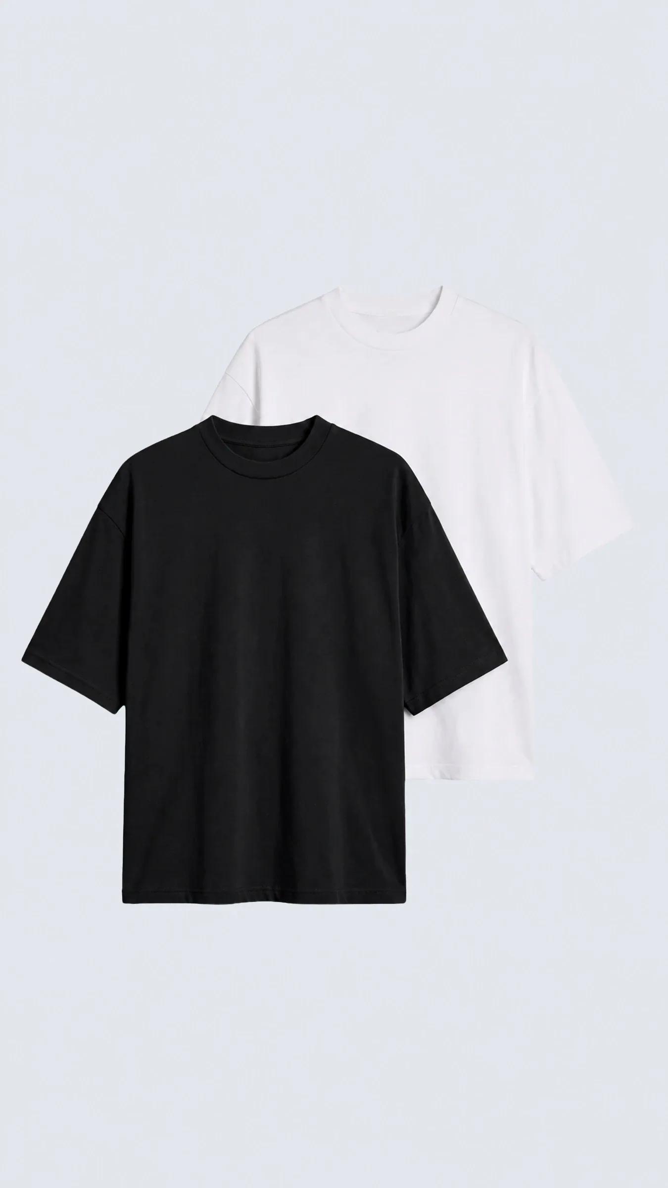 2’li Kutu Premium Erkek Oversize Tişört Alessandro - AJ-306 A