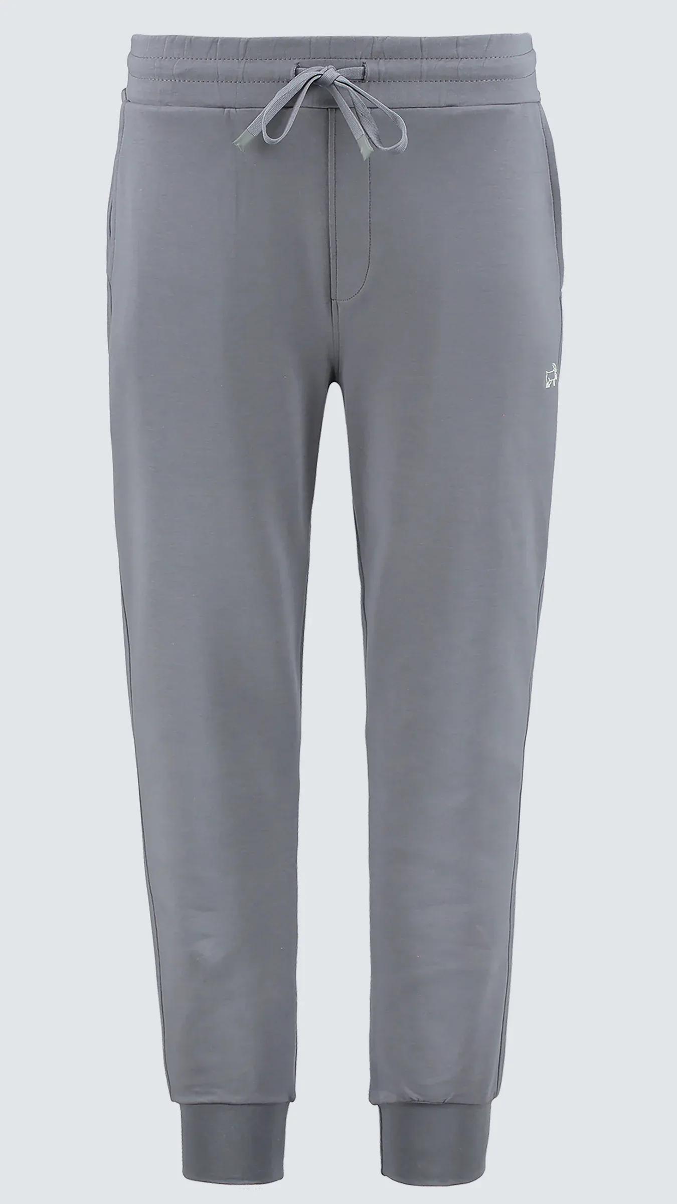 Premium Erkek Doubleface Relaxed Fit Eşofman Altı Nolan - Füme