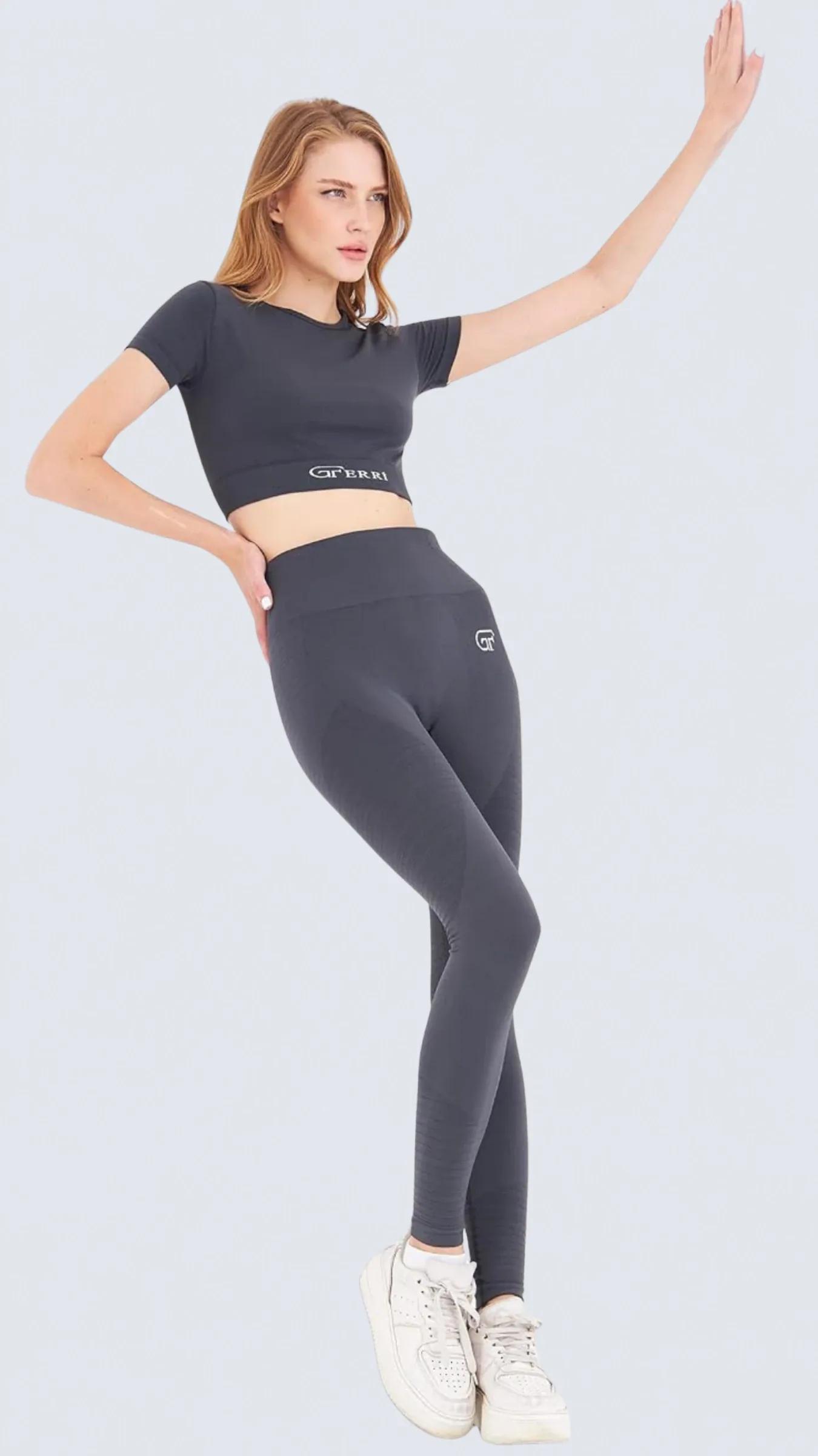 Yumuşak Dokulu, Esnek Yoga, Koşu, Spor ve Günlük Crop Top Mila
