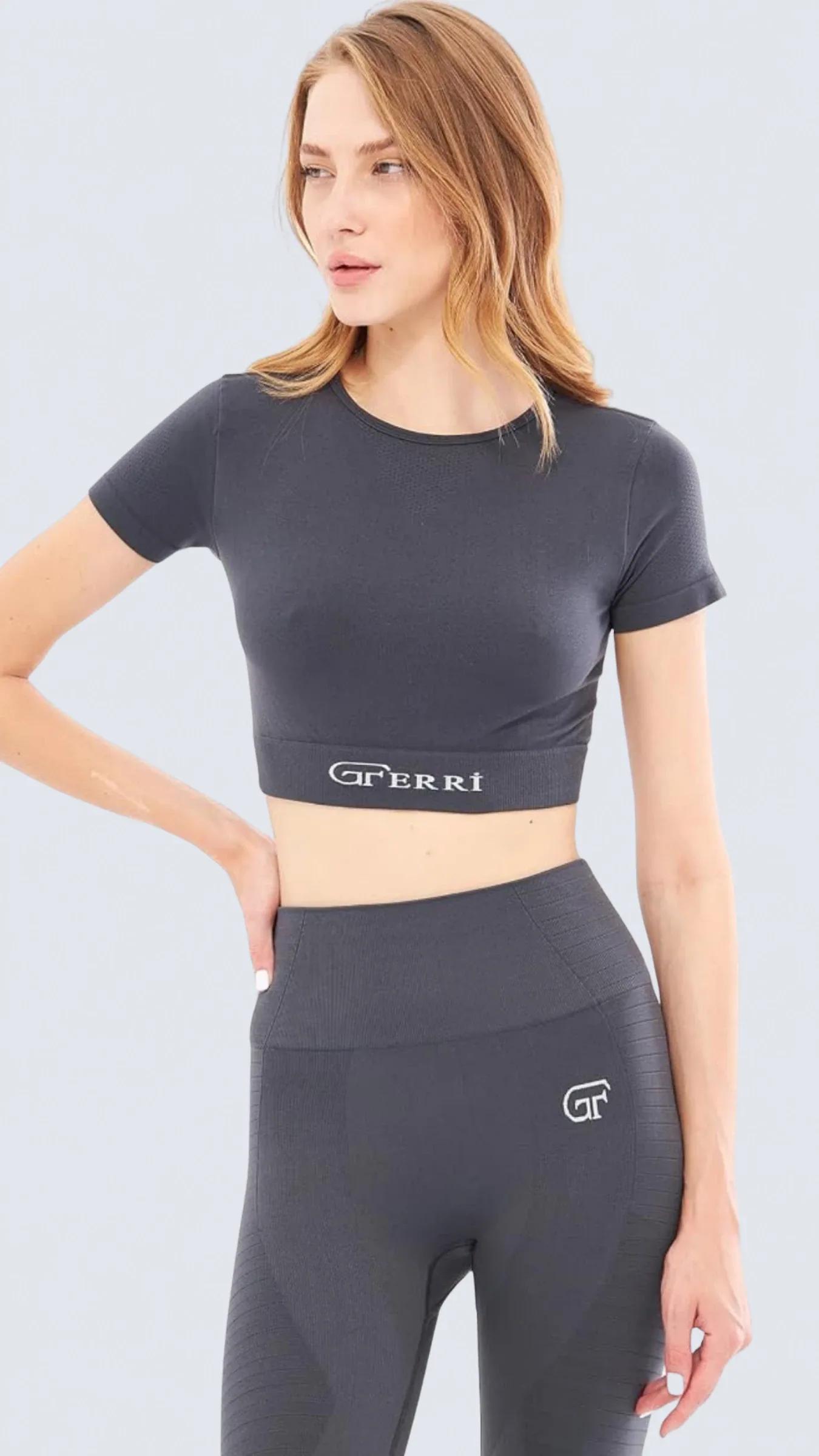 Yumuşak Dokulu, Esnek Yoga, Koşu, Spor ve Günlük Crop Top Mila